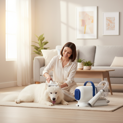 GP04 Complete Pet Grooming Vacuum | Low-Noise 5-Tool Kit